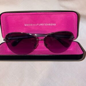 Diane von Furstenberg Purple Sunglasses
